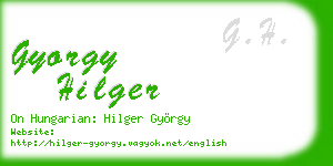 gyorgy hilger business card