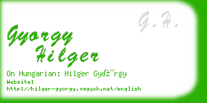 gyorgy hilger business card